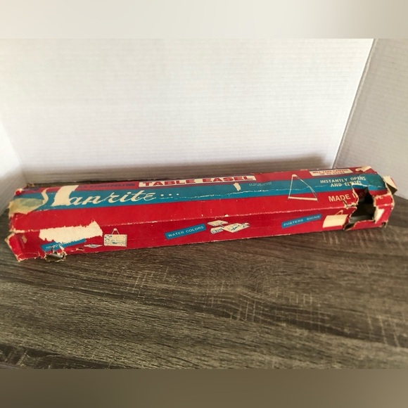 Vtg Silver Aluminum Table Top Folding Artists Easel - Picture 12 of 12